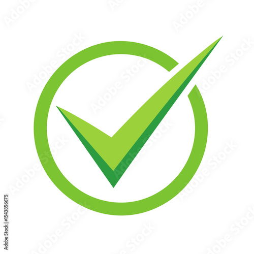 Green check mark in circle on black backdrop symbolizes approval and agreement.