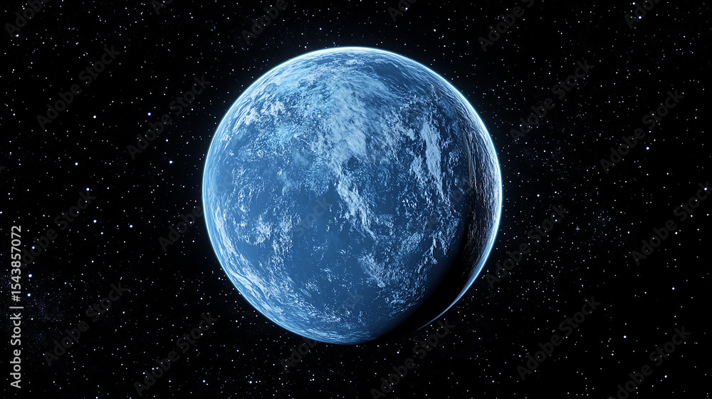 Fototapeta premium Celestial Orb in a Starry Expanse