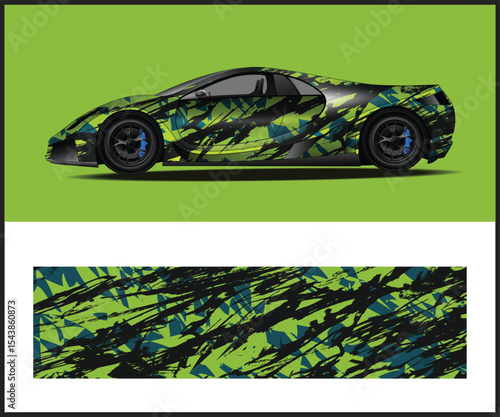 Two Cars with Custom Racing Livery Designs on Red and Black Backgrounds