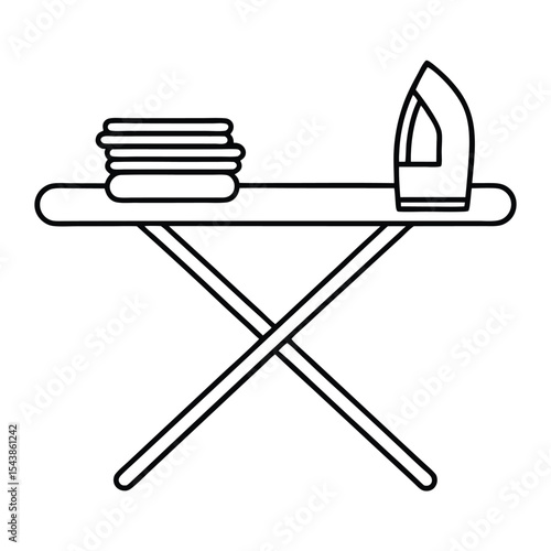 iron and ironing board
