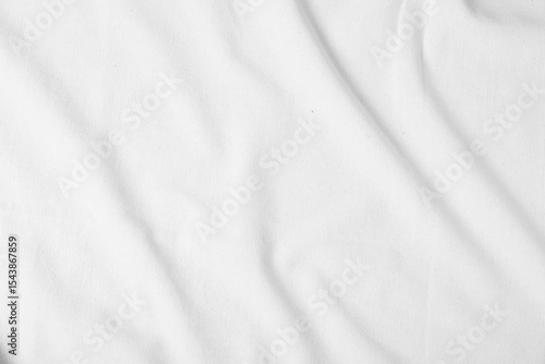 Quadro su tela Texture of white fabric as background, top view
