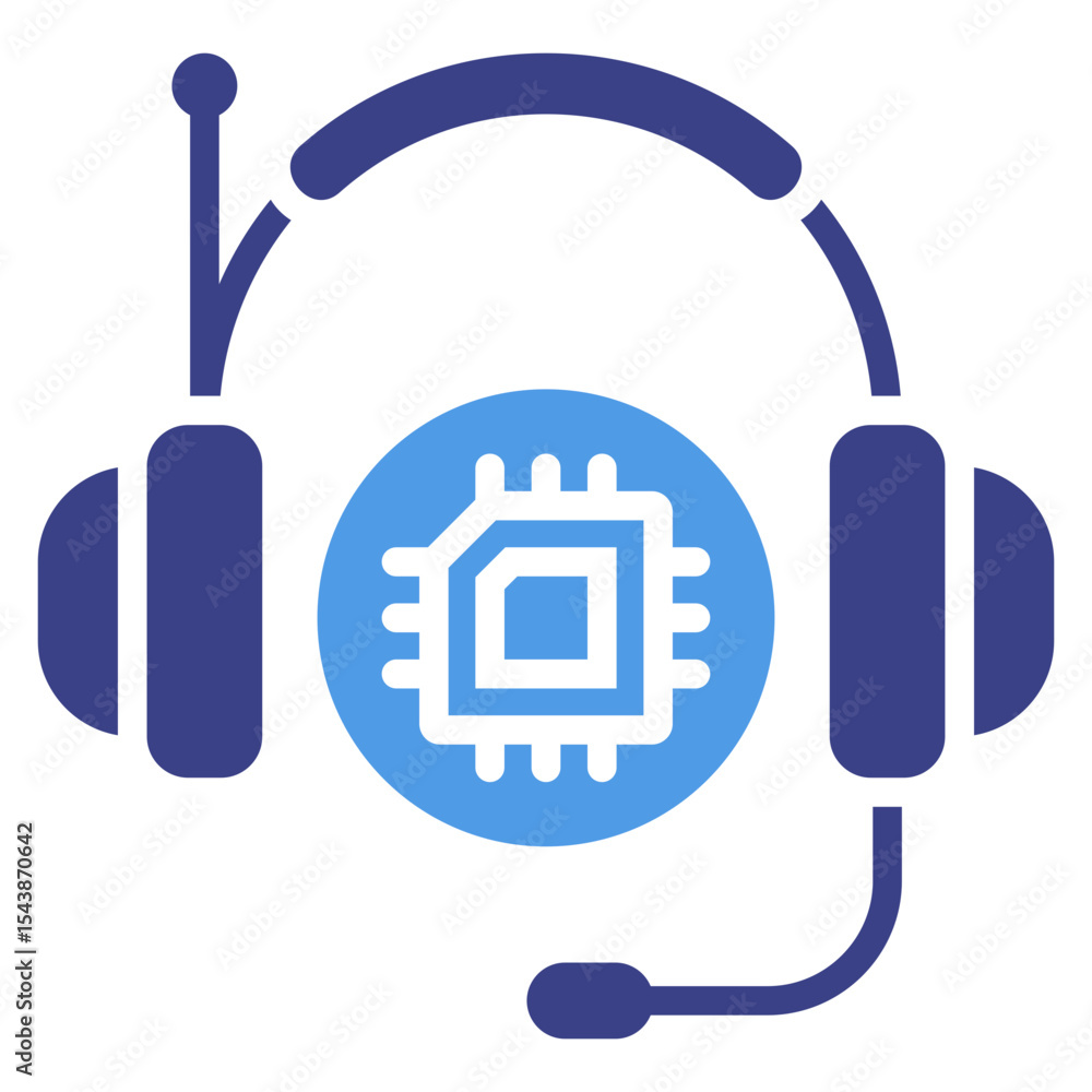 Obraz premium Virtual Assistant Icon