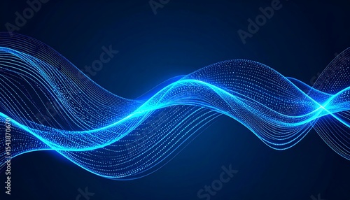 Abstract Blue Wave Background. (3)