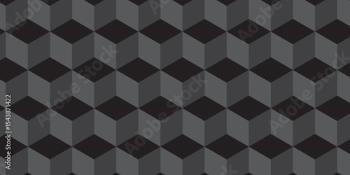 Illustration decoration colorful seamless material pattern with square cubic and cube design.	