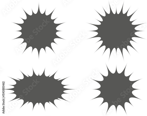 Starburst Explosion Shapes for Comic Book Elements