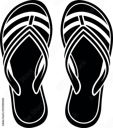 flip flop icon set vector Shallotte on white background