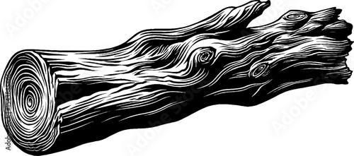 Black and white wood carving with gouge for artistic design and craft projects