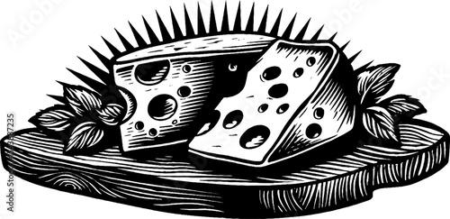 Gourmet cheese board featuring varieties on rustic wooden platter for culinary inspiration