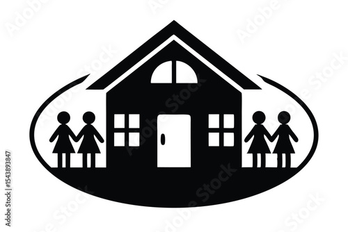orphanage vector icon