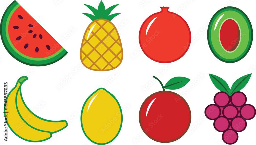 Summer Fruits Illustrated Vector Collection
Summer Fruits Illustrated Vector Collection