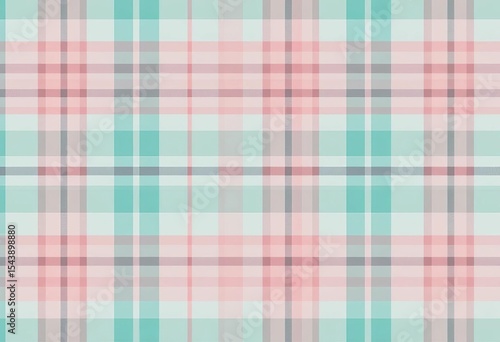 Subtle pastel teal plaid, seamless vector texture, calm youth background, modern, design