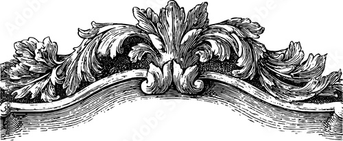 Ornate floral frame design for decorative mirror with highly detailed elements