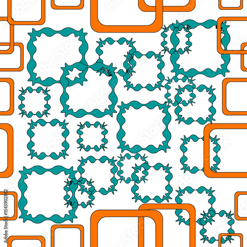 geometric pattern of full and empty squares