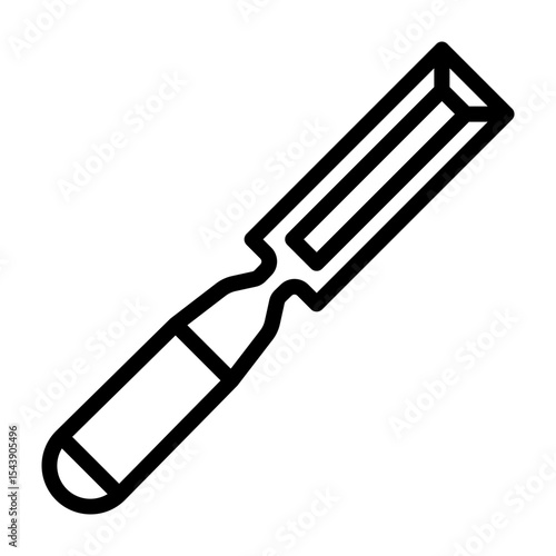 Wood Chisel  Vector Line Icon Design