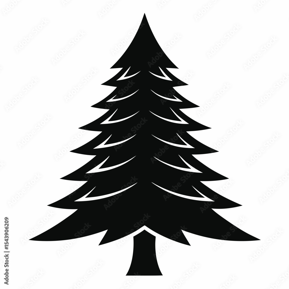 Obraz premium christmas tree vector illustration