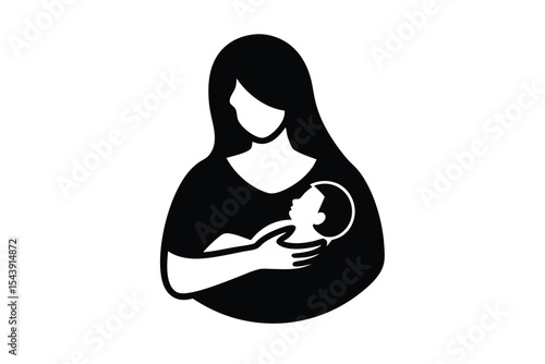 breastfeeding vector icon