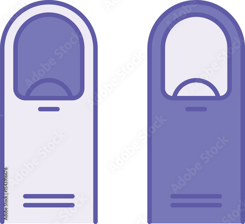 Colored Finger Icons. Vector Illustration. Fingers on Hand, Human Upper Limbs. Human Body Part. Concept Anatomy