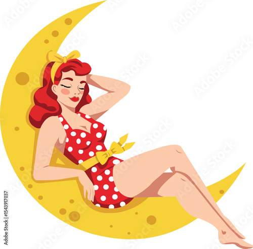 Pin-up Girl on the Moon