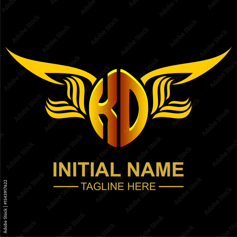 Obraz premium KO Golden Wing Emblem Logo