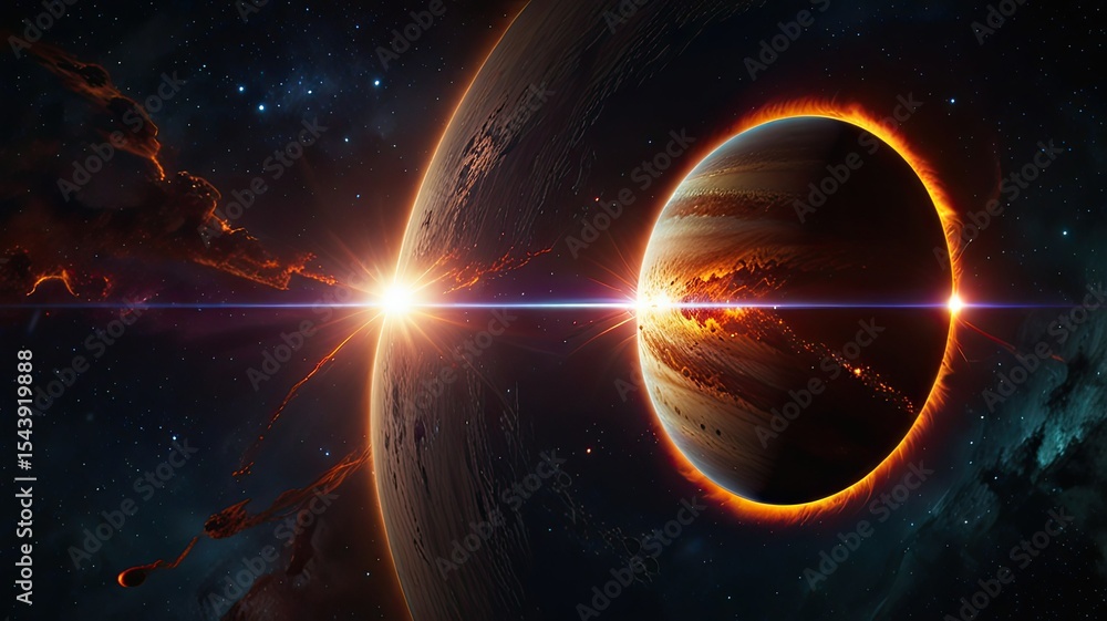 Fototapeta premium Planets in space. Solar system. Astronomy and science.