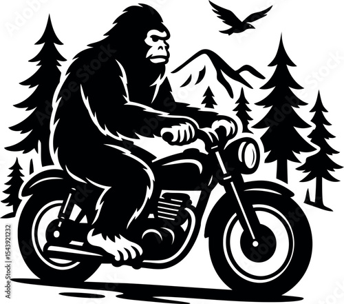 Bigfoot on a Motorcycle Adventure