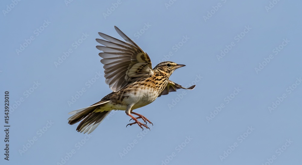 Fototapeta premium Vogel gleitet elegant durch den blauen Himmel sanft im Sonnenlicht. AI Generated
