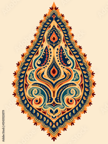  aum syllable, paisley design ,Hinduism, India 