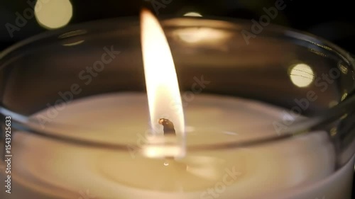 Wallpaper Mural Flickering Candle Flame in Glass Jar, Seamless Looping Background Torontodigital.ca