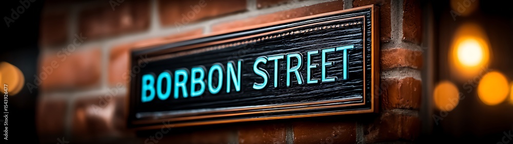 Obraz premium Street sign on brick wall
