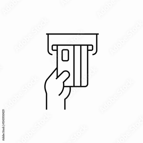atm bank card icon sign vector