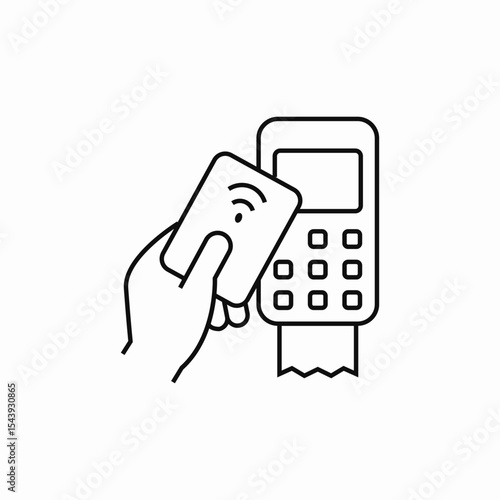 card payment wireless icon sign vector