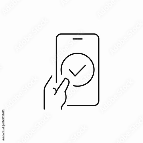 phone check mark icon sign vector