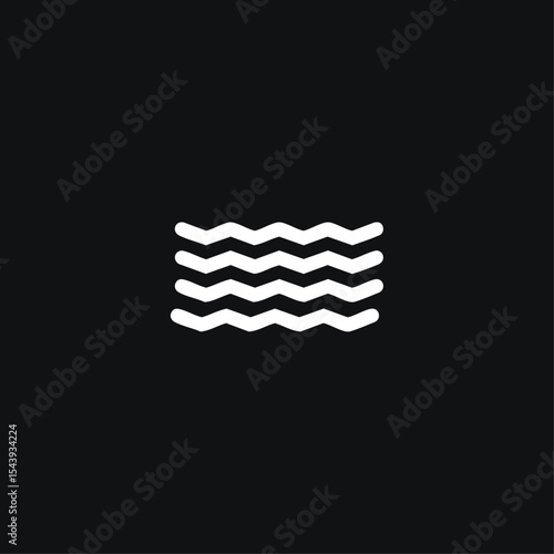 Water waves icon logo vector design