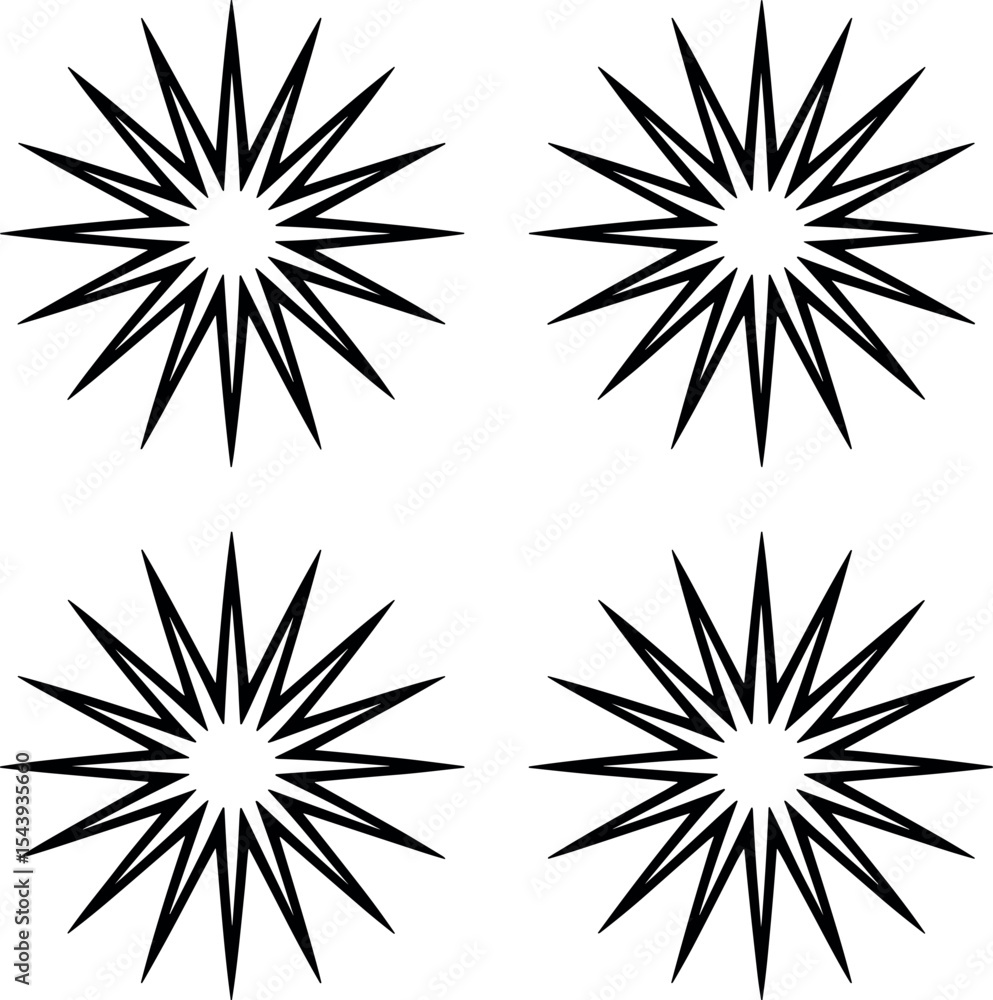 Fototapeta premium Sunburst element. Starburst, radial stripes.