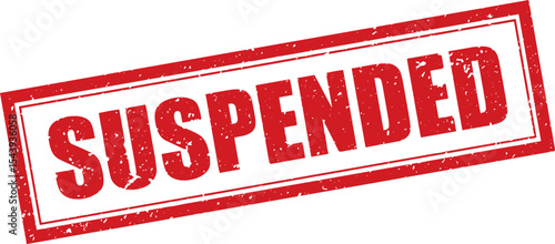 Red Suspended Rubber Stamp Word Text Written in Grunge Vector in Sharp Double Border, Transparent Background, Svg, Png	