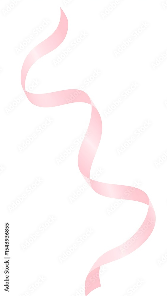 Pink ribbon swirl with white background. Pink ribbon swirl with white background.