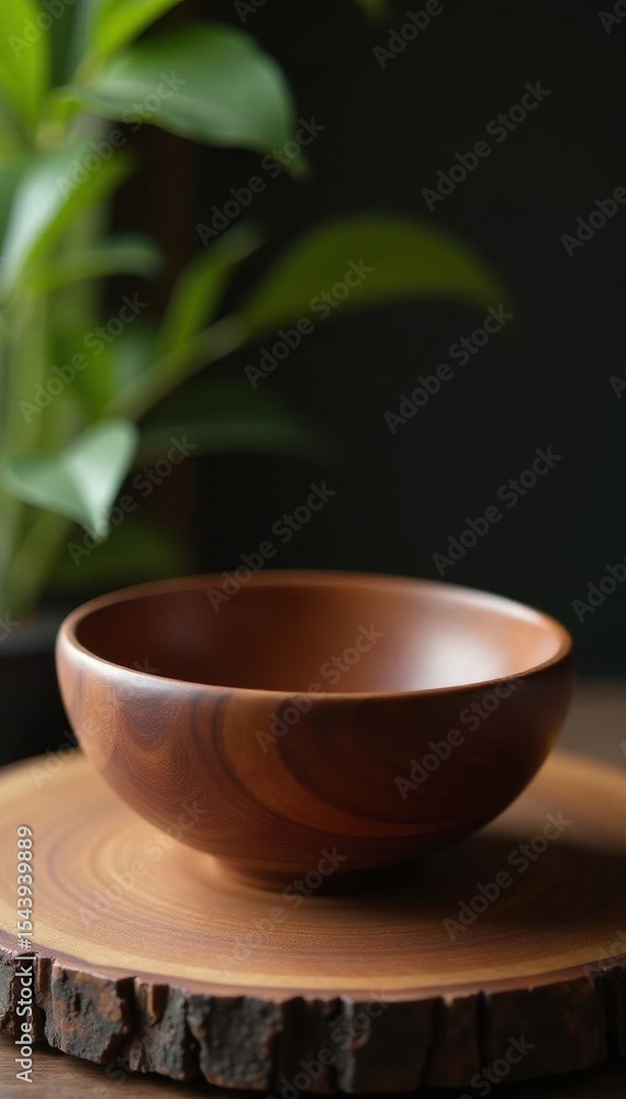 Deep brown, polished wood bowl Smooth surface, elegant form , kitchenware, object, beautiful Deep brown, polished wood bowl Smooth surface, elegant form , kitchenware, object, beautiful