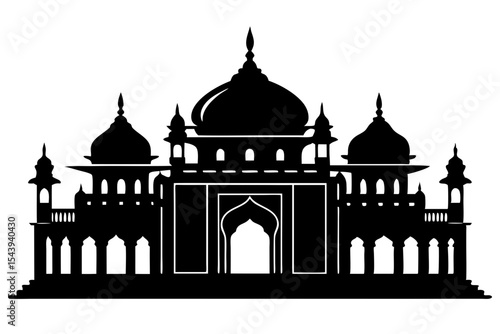 taj mahal vector illustration