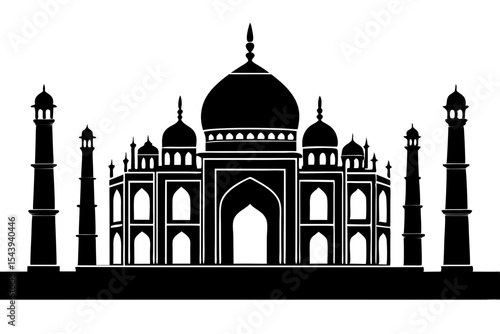 taj mahal vector illustration