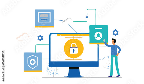 Business people collaborating on laptops, business smart working with online video conference meeting concept and business team  working from anywhere with internet wireless technology.