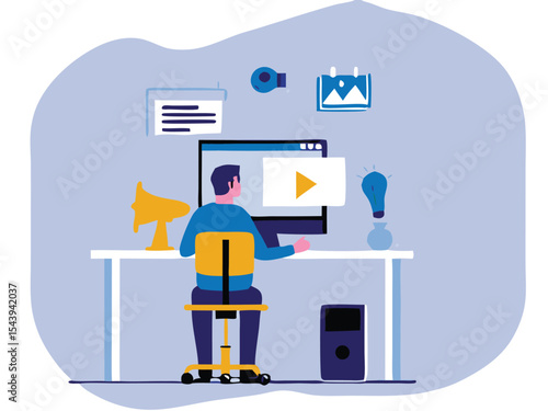 Business people collaborating on laptops, business smart working with online video conference meeting concept and business team  working from anywhere with internet wireless technology.
