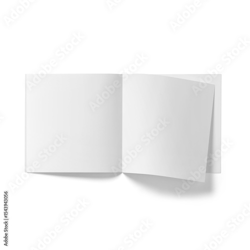 A blank open book or brochure, ready for content or design.
