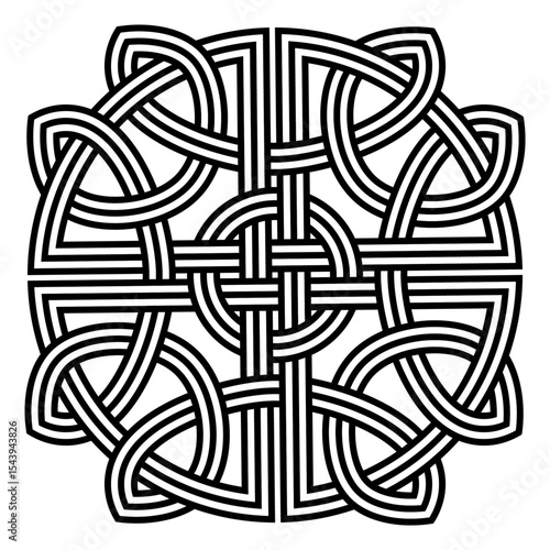 celtic knot trinity on white background for tattoo symbol religion icon logo. vector illustration