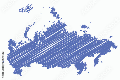 Flat Design Map of the RUSSIA – Vector Graphic for Print and Web (may contain provinces)