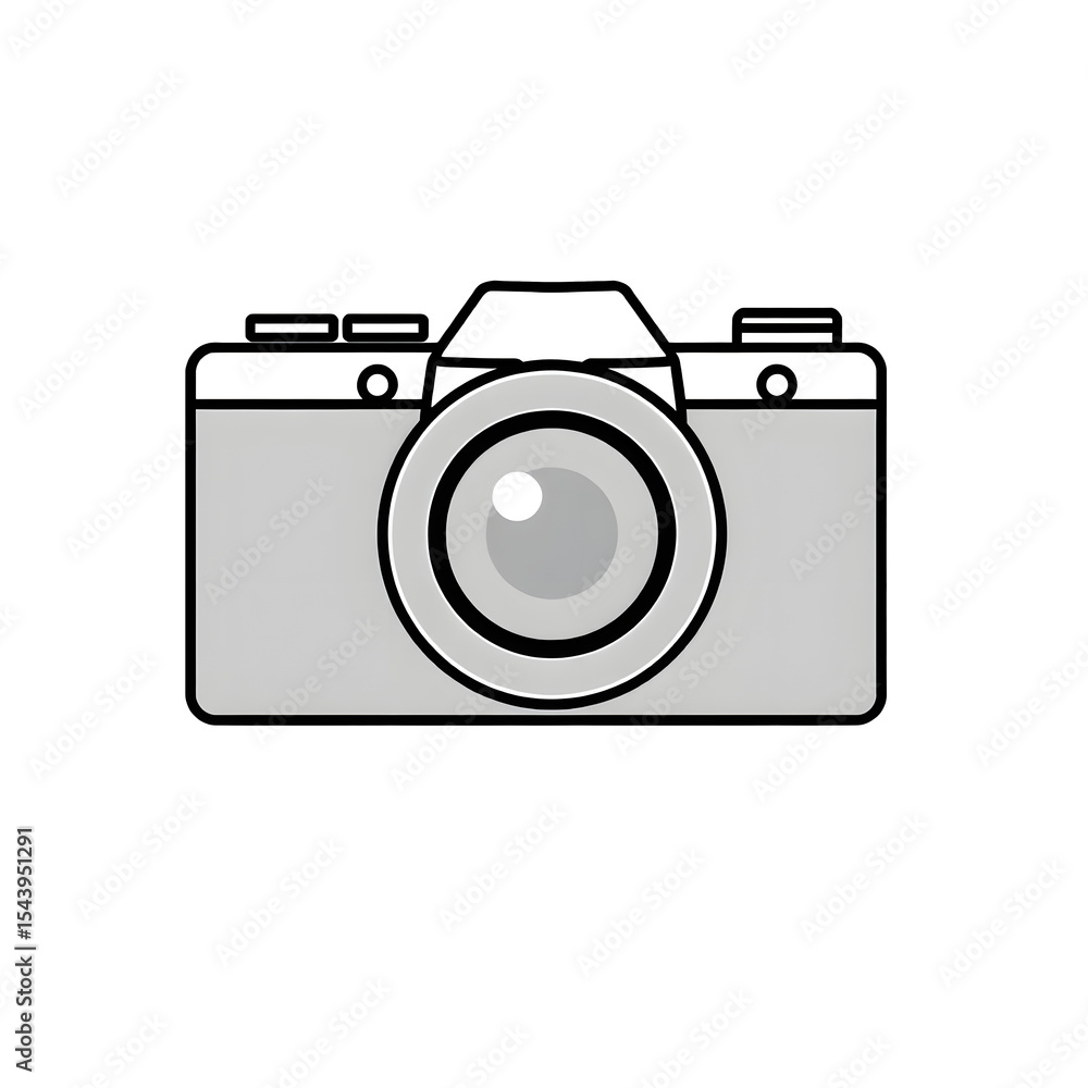 Simple grey camera icon digital photography equipment Simple grey camera icon digital photography equipment