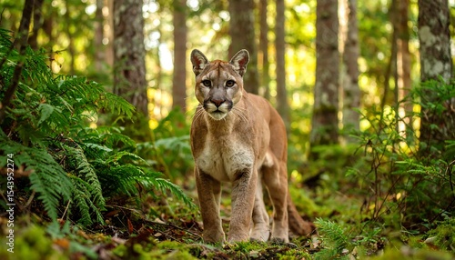 Cougar in Forest.