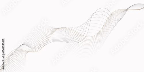 delicate wave pattern of fine lines gracefully flows across a bright white background creating a soft effect lines creating a wave like design.