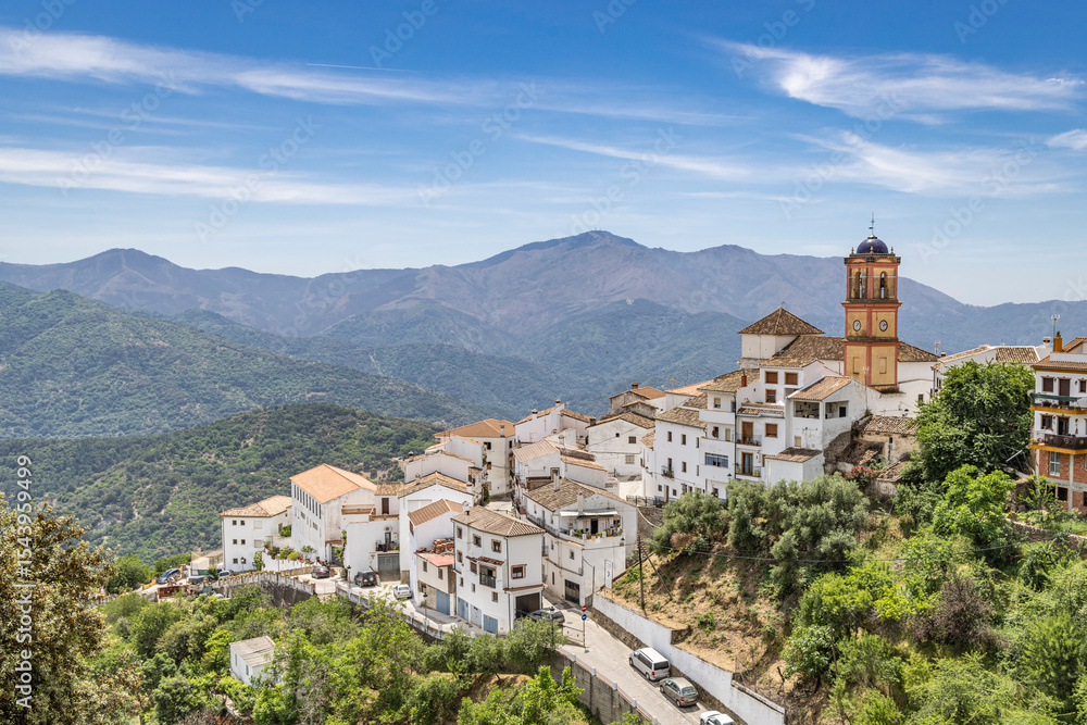 Naklejka premium Algatocin, Malaga, Andalusia, Spain. Mountain village.