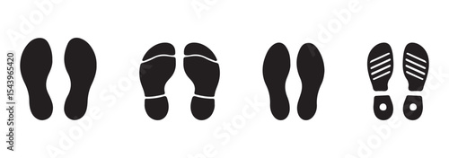 Footprint. Human footprint icon. Baby footprint. Silhouette of footprints. Vector illustration. baby footprints, perfect for baby footprints logos and icons eps 10 