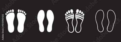 Footprint. Human footprint icon. Baby footprint. Silhouette of footprints. Vector illustration. baby footprints, perfect for baby footprints logos and icons eps 10 